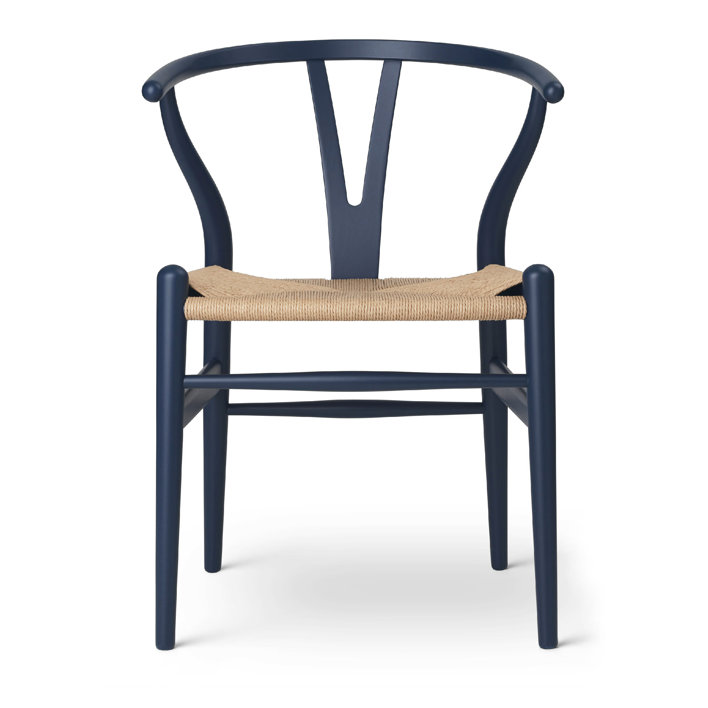 CARL HANSEN CH24 FAGGIO VERNICIATO BLU E CORDA NATURALE